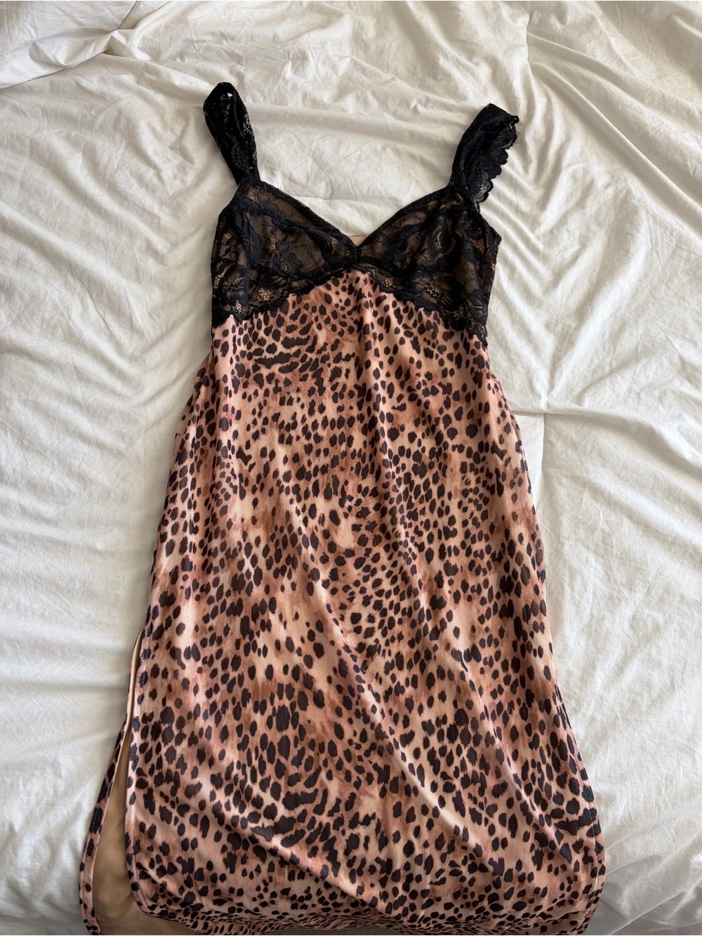 Cheetah and Lace Maxi Dress